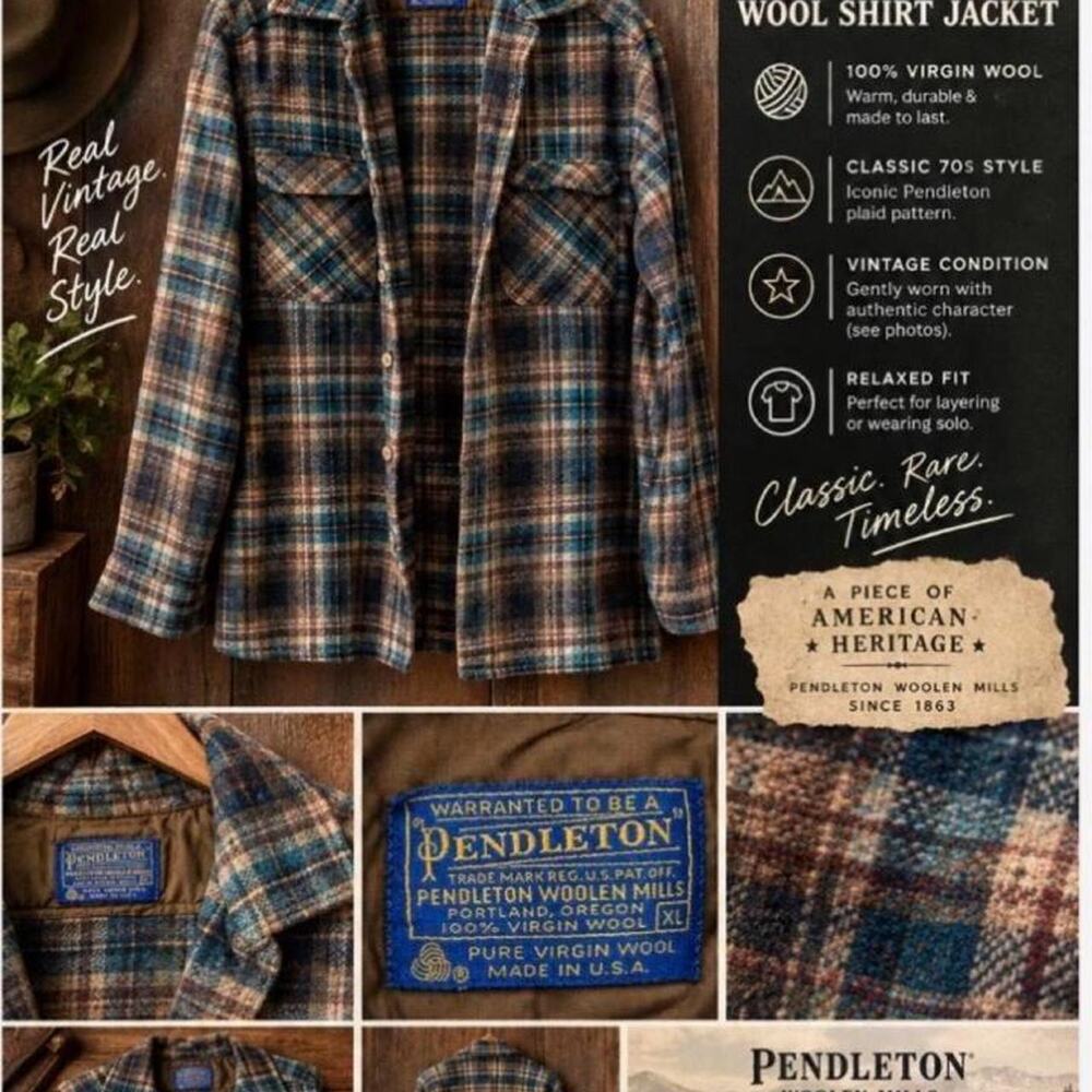 Pendleton wool flannel shirt xl